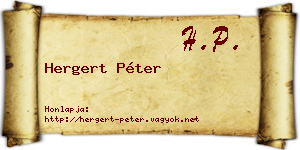 Hergert Péter névjegykártya